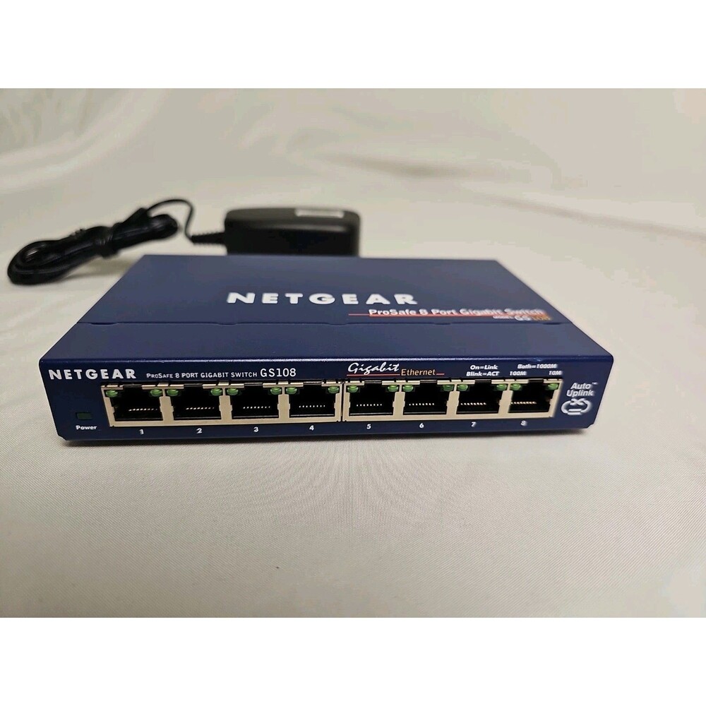 NetGear GS108 ProSafe 8-port Gigabit Switch v4 UNIT ONLY